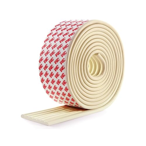 Image of Kids Station Baby Proofing Edge Protector for Kids Safety, Made in India Rubber Edge for Sharp Furniture Edges and Corners, A Baby Safety Product (Edge Guards, 5mtr, W- Shape, Beige)