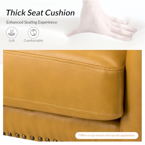 Sillón Plegable Amarillo con Piel Sintética miniatura 4