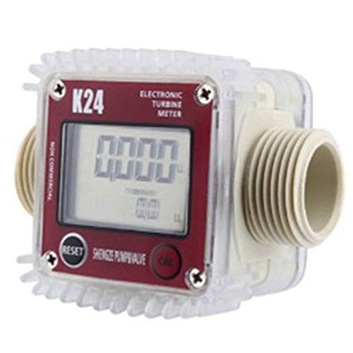 Flowmeter Digital LCD K24 Flow Meter Turbine Fuel Flow Tester for