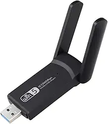 Adaptador WiFi USB 3.0 Dual Band AC1300 – Receptor Wireless Portátil 2.4GHz e 5GHz com MU-MIMO, Alta Velocidade 1300Mbps Duas Antenas