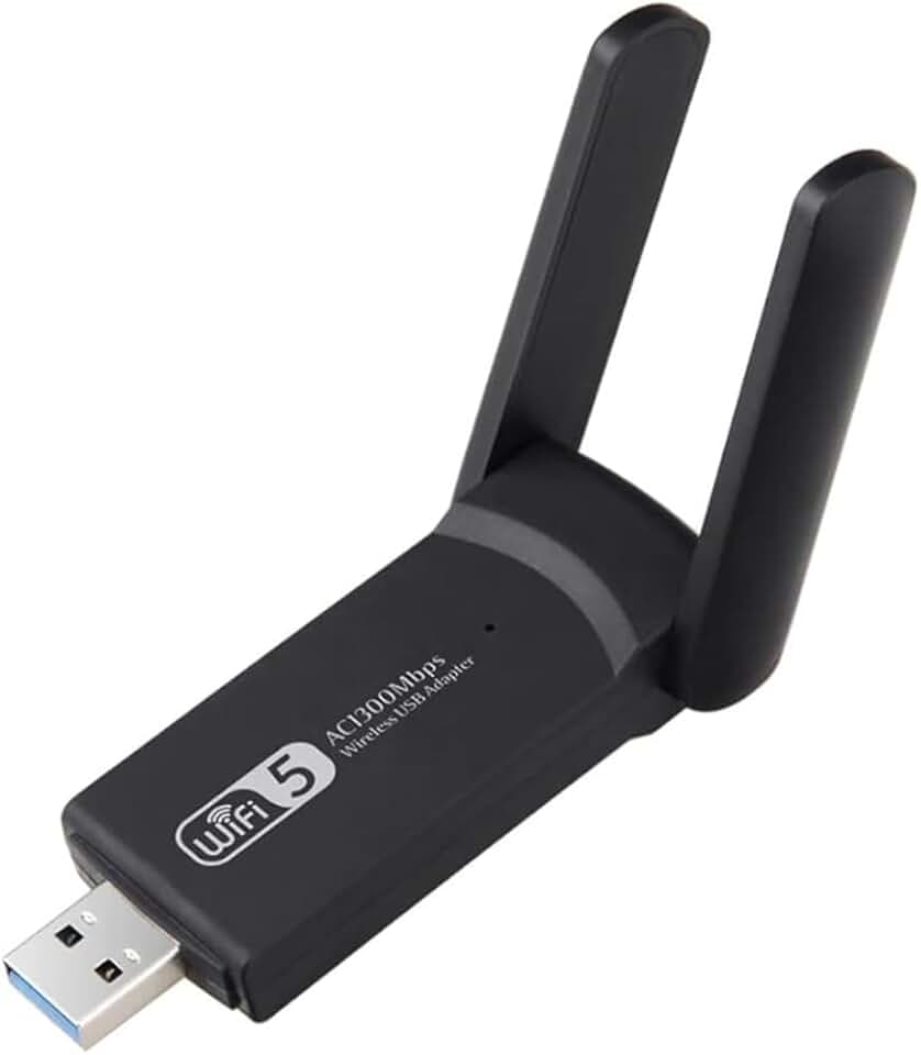 Adaptador WiFi USB 3.0 Dual Band AC1300 – Receptor Wireless Portátil 2.4GHz e 5GHz com MU-MIMO, Alta Velocidade 1300Mbps Duas Antenas