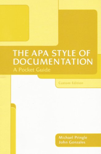 The APA Style of Documentation: A Pocket Guide ... 0558948189 Book Cover
