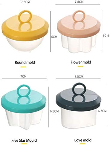 Lintat Steamed egg shape, 4 pieces different shapes, silicone poached egg cups with 1 brush, non-stick pan for cooking breakfast egg sandwiches