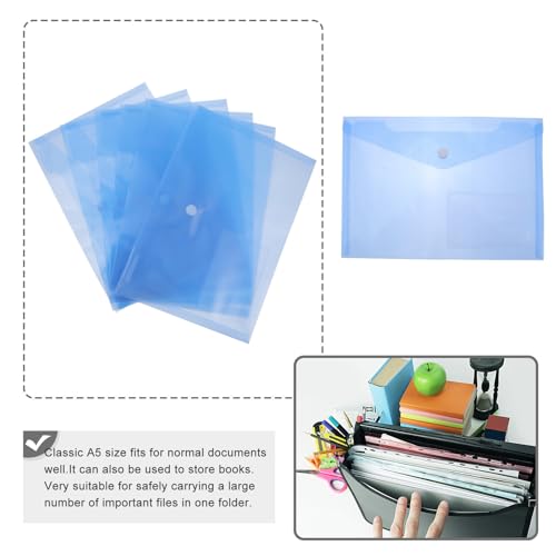Carpeta de documentos impermeable con cierre de boton y 30 fundas protectoras 7