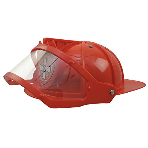 Red Plastic Firefigher Fireman Helmet Costume Hat