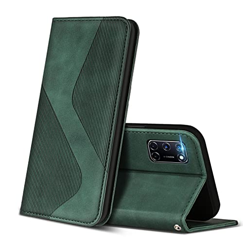 ZONNAVI Funda para OPPO A52 / OPPO A72 / OPPO A92, Funda Libro de Cuero con Ranura para Tarjeta y Magnético, Wallet Flip Caso Cubierta Case Carcasa para OPPO A52 / OPPO A72 / OPPO A92 (Verde)