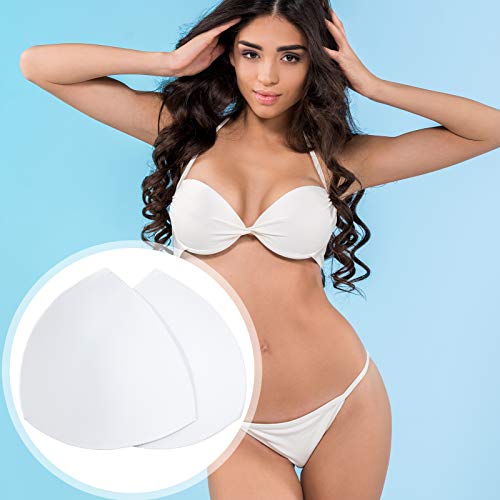 Geyoga 12 Pairs Women Triangle Bra Insert Removable Bra Inserts For Sports Bra Pads Inserts For Women Girls Cup Bra Replacement Pad Summer (White, Nude Color, Black) #TOP5