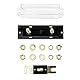 QWORK® ANL Sicherungshalter 0/2/4 Gauge mit 150 Amp ANL Sicherung, 2 Stück