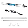 UV Water Filter Whole House Purifier System 55W Ultraviolet Light Lamp, 110V, 12GPM Flow Rate, 3/4 inch NPT Inlet Outlet Purification by Bluonics