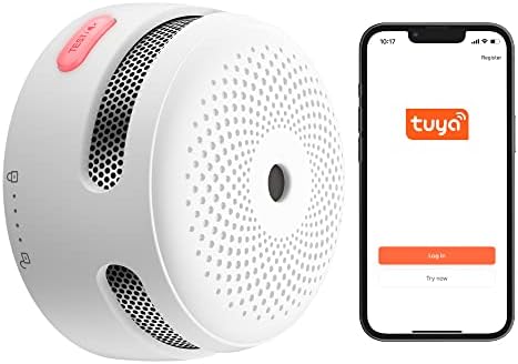 X-Sense Smart Smoke Alarm with Replaceable Lithium Battery & Silence Button, Wi-Fi Smoke Detector, Auto Self-Check Function, Conforms to EN 14604 Standard, XS01-WT