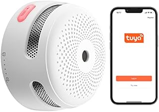 X-Sense Smart Smoke Alarm with Replaceable Lithium Battery & Silence Button, Wi-Fi Smoke Detector, Auto Self-Check Function, Conforms to EN 14604 Standard, XS01-WT