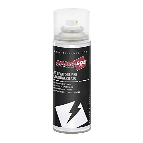 Ambro-Sol I269 Attivatore Per Cianoacrilato, Applicabile Prima O Dopo L’Incollaggio Stesso, Bomboletta Spray In Banda Stagnata 100% Riciclabile All'In