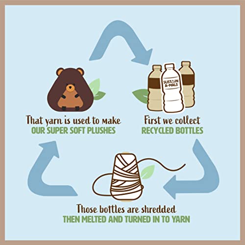 Kids Preferred Sustain A-Mals Kai The Black Bear Stuffed Animal Plush, Made With Recycled Materials #TOP3