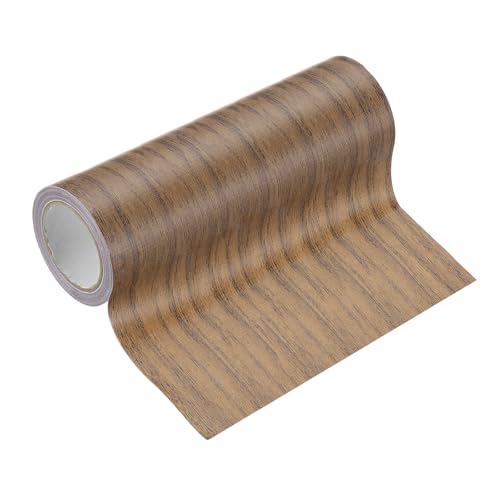 Image of PATIKIL Wood Grain Tape 6 inch x 15 Ft, Self-Adhesive Wood Texture Repair Tape Realistic Wooden Effect Patch for Furniture Cabinets Floor Walls, Dark Brown Oak