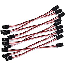 10pcs 3.93inch Male to Male JR Plug Servo Extension Lead 3Pin 100mm Servo Extension Cable for RC Plane Car