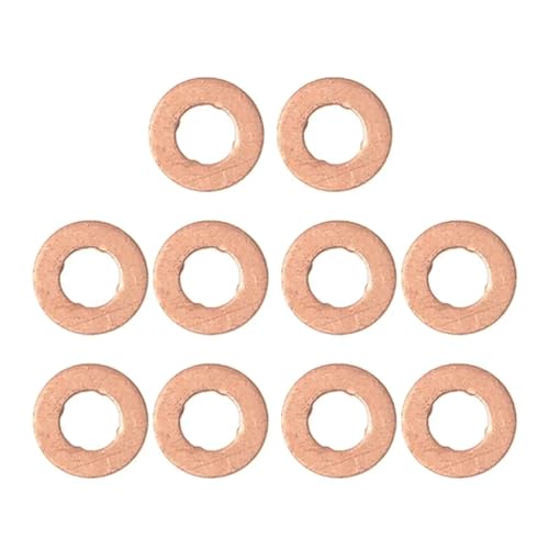 Thngfn HTGHYJH 10Pcs Copper Fuel Injection Nozzle Holder Gasket Washers, Replacement Shim Washers .Compatible thumb #1