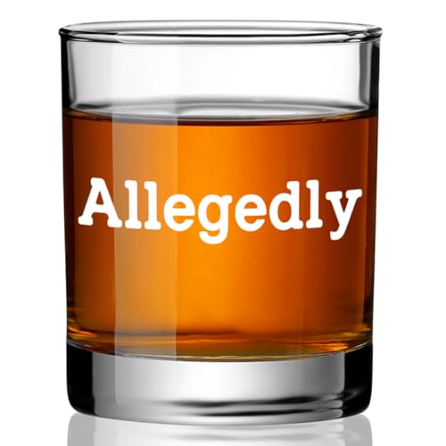 Ymzkpoa Funny Lawyer Gifts for Men,Boss,Allegedly Whiskey Glass Burbon Gift, Graduation Gifts for Law Students, Future Lawyer, Attorney Paralegal, Passing The Bar Exam Gift on Birthday,Christmas