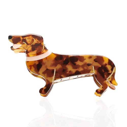 ehomiiii Pinza para el pelo de perro salchicha – Pasador grande para perros – 8,8 x 4,8 cm – Pinzas para el pelo para mujeres y niñas