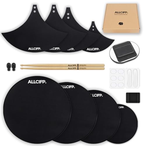 Drum Mute Pads, 14 Pieces Drum Silencer Pads Set with Drum Sound Dampeners and Cymbal Muffler Pads, by ALLCIFP by ALLCIFP - Used condition - US$34.79