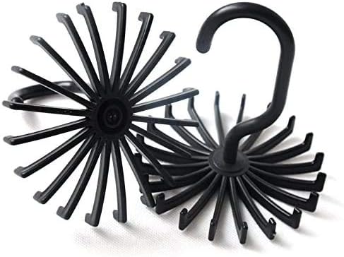 KOKSI Rotatable Tie Belt Rack Holder Hook for Closet Organizer Storage Multipurpose Adjustable Organiser for Ties Belts, PACK OF 2 - Image 3