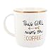 Produktbild Neuheit Tasse This Girl läuft auf Kaffee Kaffeebecher mit Gold Detail