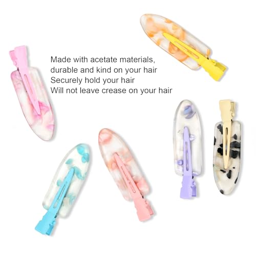 AMCAMI 12PCS Pinzas para el Cabello Sin Arrugas, Coloridas, que No se Doblan para Estilismo, Maquillaje y Regalos, Accesorios para Mujeres miniatura 6