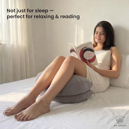 Image of MYARMOR Pregnancy Pillow | Dual Pregnancy Wedge Pillows for Back & Belly Support | Adjustable Butterfly Design | Travel-Friendly Pregnancy Pillow