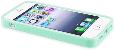 Zeimax iPhone 5 5S Blurred Clear Back Cover, Silicone + TPU, Transparent Case Green