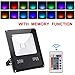 Produktbild Bellanny 30W RGB Strahler Fluter, IP65 Wasserdicht LED Flutlichtstrahler, Garten Stimmungslichter, 16 Farben 4 Modi, Mit Fernbedienung, Für Party,Hochzeiten,Parks(Speicherfunktion)
