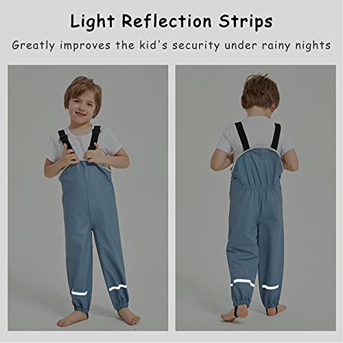 Image of Kids Unisex Rain Pants, Green, Size 2-9 Years