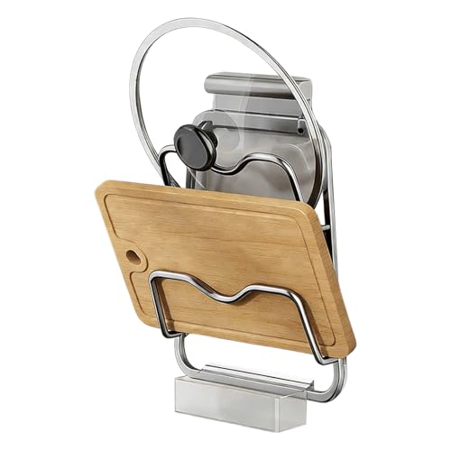 Organisateur Couvercles Pour Placard - Support Mural Multifonction en Acier Inoxydable avec Plateau de Récupération pour Cuillère | Organisateur de...