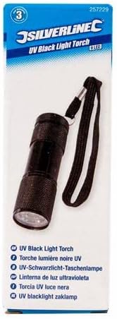 Silverline 257229 LED Black Light UV Torch 9 LED