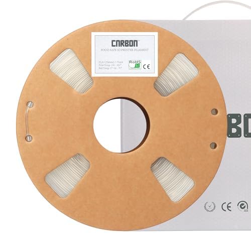 ECO - Certified Food Grade PLA+ 3D Printer Filament - CARBON by Comfy Materials - Lab Tested FDA Compliant Food Safe, 1.75mm, 1kg, Accuracy: +/- 0.02