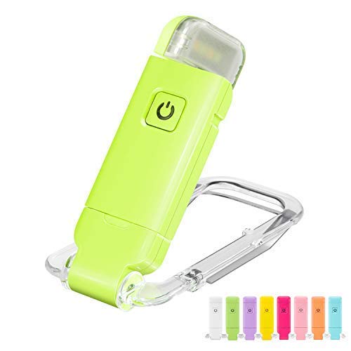 HONWELL Clip On LED Reading Light, 3 Brightness Levels, Portable, Green, Model