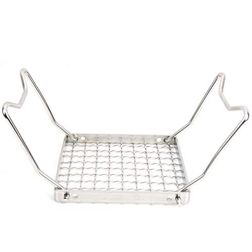 Parrilla de Barbacoa Plegable, Parrilla de Campamento Malla Grande Acero Inoxidable, Compatibilidad Multifiética, Distribución Calor óptima, Alta Capacidad Carga, Compacto y Portátil, Acero Inoxidable