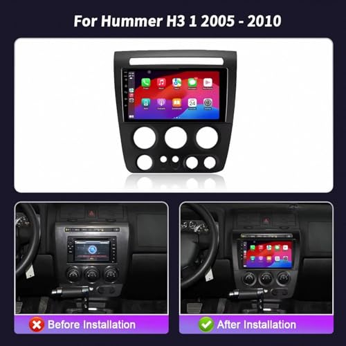 Radio de coche para Hummer H3 con 4G integrado y navegador GPS de 4 núcleos 3