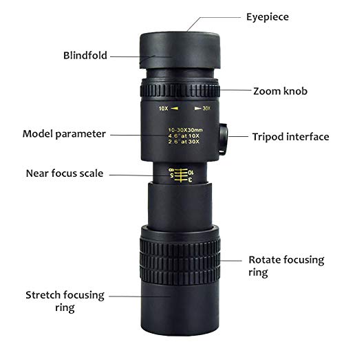 Xiaomu Telescópio monocular, 4K 10-300x40 mm, Super Telephoto Telescope Telefone Câmera Lente Monocu