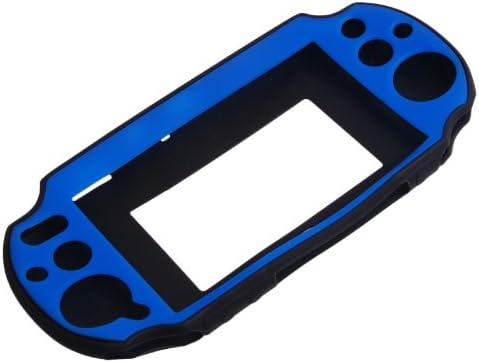 WantMall Soft Silicone Case Cover for PlayStation PS Vita 2000 Black Blue