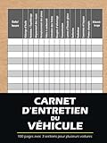  Carnet Entretien Vehicule: Carnet d\'Entretien et de Réparation pour Voitures, Camions et Motos  Carnet d\'Entretien Automobile  Journal de réparation ... d\'huile  Journal des dépenses automobiles 