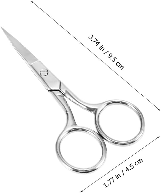 POPETPOP Set of 6 Eyebrow Shaper Trimmers Tiny Scissors for Eyebrows Portable Facial Hair Scissors
