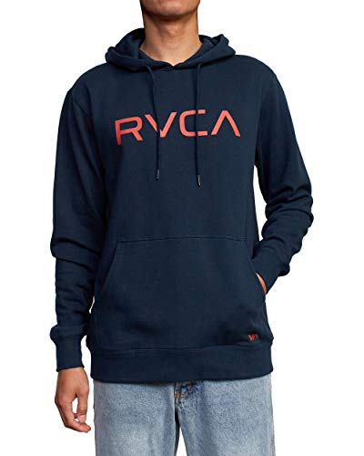 Rvca Men's Graphic Fleece Pullover Hoodie Sweatshirt, Big Navy, Medium #TOP1