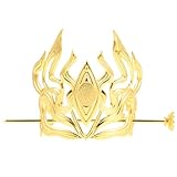 SOIMISS Chinese Hair Pin Hanfu Headdress Hair Stick Crown for Men Lightweight Metal Clip Vintage Asian Style Crown Headpiece Golden