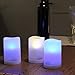 WRalwaysLX Flameless Plastic Pillar Candles Outdoor and Indoor Decorative, Color Changing LED Flickering Candles with Remote Control and Timer, Set of 3, 2.5