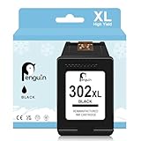Penguin 302XL Black Ink Cartride for HP 302 Compatible with HP Envy 4524 4527 4520 4523 Deskjet 3636 3630 3637 1110 2130 OfficeJet 3830 3831 3832 3833 Printer Ink 302 XL Black - Image 1