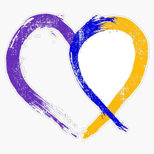 Ribbon Heart Bladder Cancer Vinyl Sticker