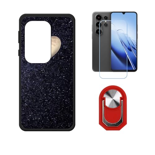 BMPNLSZ �K�pBlackview Wave 10�p+HD�����K���X�ɓK�����ėpTPU�P�[�X�A�V���J�Q���P�[�X�o���p�[�ی�o�b�N�P�[�X-�ɓK����9�d�x�X�N���C�u�h�~�X�N���[���v���e�N�^(6,88") + ���O���\�Ŕėp�I��360�x��]�\�ȃX�e���g