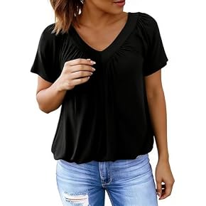 T-Shirt Sport Femme Manches Courtes Coton - Col Rond Décontracté Noir, Top Léger Et Respirant Pour Été Et Activités