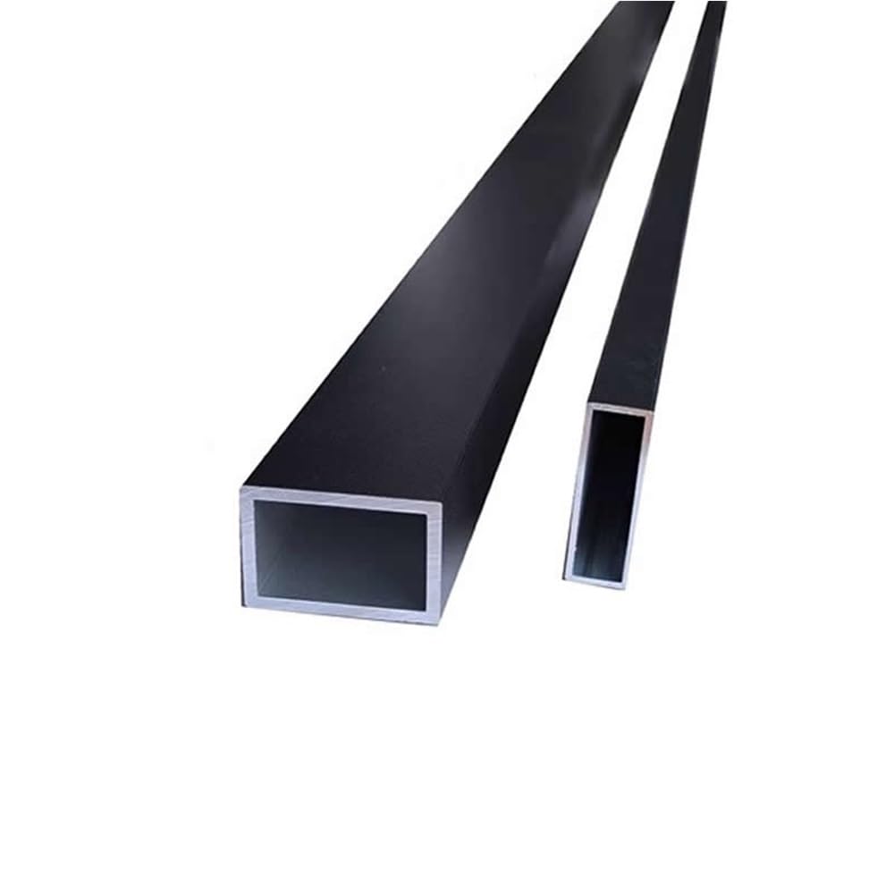 Perfil de tubo cuadrado de aluminio negro de 495 mm, ancho de 8-20 mm, tubo ligero de aleación de metal AL for marc0s de puertas.(20x70x2mm)