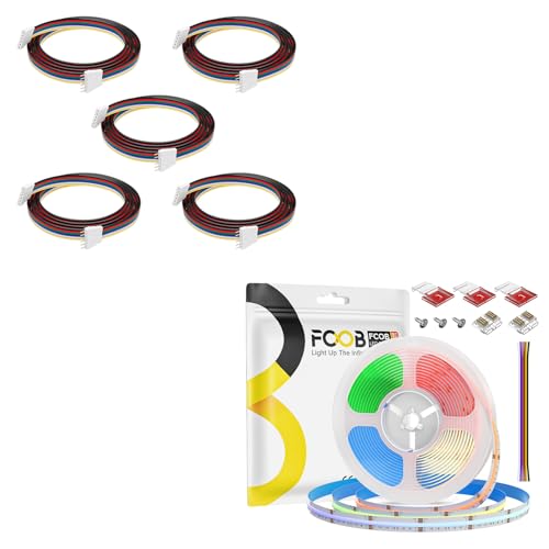 Tira LED COB RGBCCT 5 metros RGB + Blanco Ajustable 24V miniatura 1