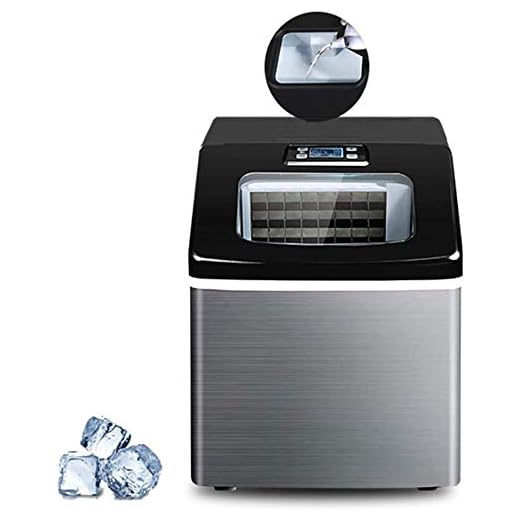 Ice Maker Machine Countertop, Makes 55 Lbs Ice in 24 Hrs-Ice Cubes Ready in 9 Mins, Three Ice Cubes with Adjustable Thickness(LCD Display, Automatic Cleaning,Smart Timing